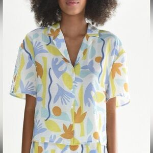 Lili Sidonio for Molly Bracken Fun Button Up shirt  Large
